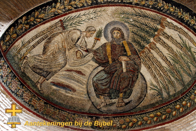 Christus zittend op een wereldbol - Santa Costanza